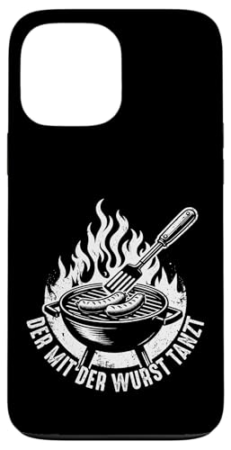 Grillen Der mit der Wurst tanzt BBQ Vatertag Mann Hülle für iPhone 13 Pro Max von Grillen Papa Wurst BBQ Geschenk Vatertag