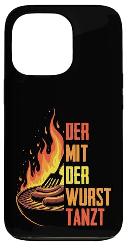 Grillen Der mit der Wurst tanzt BBQ Vatertag Mann Hülle für iPhone 13 Pro Grillen Der mit der Wurst tanzt BBQ Vatertag Mann Hülle für iPhone 13 Pro von Grillen Papa Wurst BBQ Geschenk Vatertag