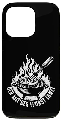 Grillen Der mit der Wurst tanzt BBQ Vatertag Mann Hülle für iPhone 13 Pro von Grillen Papa Wurst BBQ Geschenk Vatertag