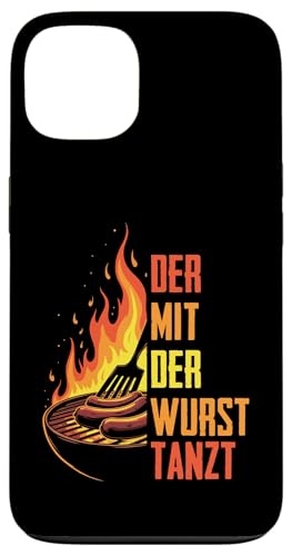 Grillen Der mit der Wurst tanzt BBQ Vatertag Mann Hülle für iPhone 13 von Grillen Papa Wurst BBQ Geschenk Vatertag