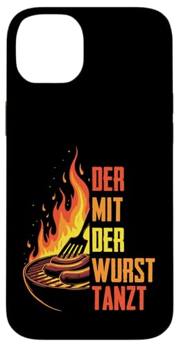 Grillen Der mit der Wurst tanzt BBQ Vatertag Mann Hülle für iPhone 14 Plus von Grillen Papa Wurst BBQ Geschenk Vatertag