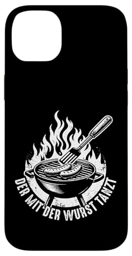 Grillen Der mit der Wurst tanzt BBQ Vatertag Mann Hülle für iPhone 14 Plus von Grillen Papa Wurst BBQ Geschenk Vatertag