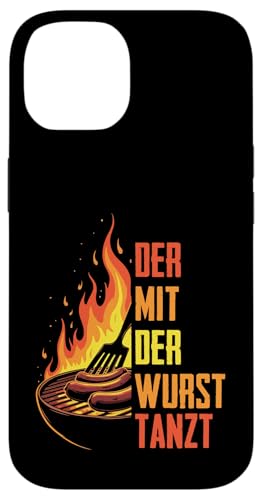 Grillen Der mit der Wurst tanzt BBQ Vatertag Mann Hülle für iPhone 14 von Grillen Papa Wurst BBQ Geschenk Vatertag