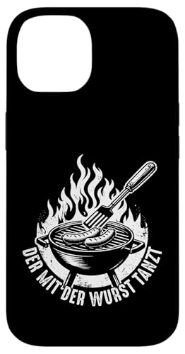 Grillen Der mit der Wurst tanzt BBQ Vatertag Mann Hülle für iPhone 14 von Grillen Papa Wurst BBQ Geschenk Vatertag