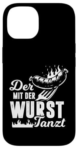 Grillen Der mit der Wurst tanzt BBQ Vatertag Mann Hülle für iPhone 14 Grillen Der mit der Wurst tanzt BBQ Vatertag Mann Hülle für iPhone 14 von Grillen Papa Wurst BBQ Geschenk Vatertag
