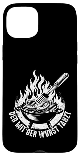 Grillen Der mit der Wurst tanzt BBQ Vatertag Mann Hülle für iPhone 15 Plus Grillen Der mit der Wurst tanzt BBQ Vatertag Mann Hülle für iPhone 15 Plus von Grillen Papa Wurst BBQ Geschenk Vatertag