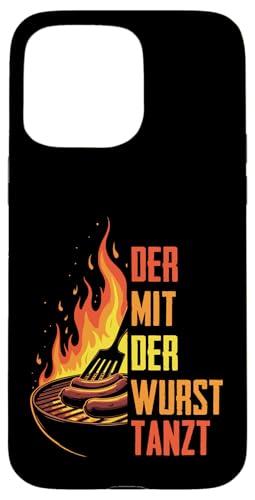 Grillen Der mit der Wurst tanzt BBQ Vatertag Mann Hülle für iPhone 15 Pro Max von Grillen Papa Wurst BBQ Geschenk Vatertag