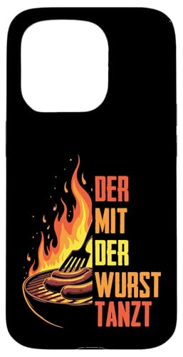 Grillen Der mit der Wurst tanzt BBQ Vatertag Mann Hülle für iPhone 15 Pro von Grillen Papa Wurst BBQ Geschenk Vatertag