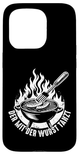 Grillen Der mit der Wurst tanzt BBQ Vatertag Mann Hülle für iPhone 15 Pro von Grillen Papa Wurst BBQ Geschenk Vatertag