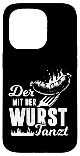 Grillen Der mit der Wurst tanzt BBQ Vatertag Mann Hülle für iPhone 15 Pro Grillen Der mit der Wurst tanzt BBQ Vatertag Mann Hülle für iPhone 15 Pro von Grillen Papa Wurst BBQ Geschenk Vatertag