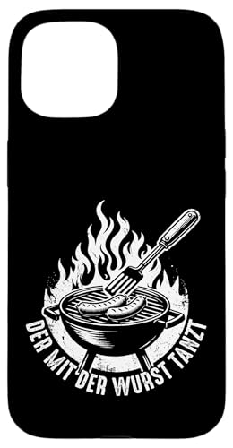 Grillen Der mit der Wurst tanzt BBQ Vatertag Mann Hülle für iPhone 15 von Grillen Papa Wurst BBQ Geschenk Vatertag