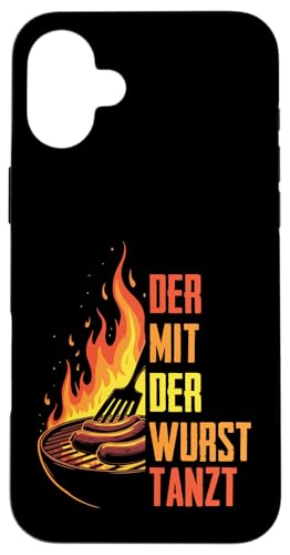 Grillen Der mit der Wurst tanzt BBQ Vatertag Mann Hülle für iPhone 16 Plus von Grillen Papa Wurst BBQ Geschenk Vatertag