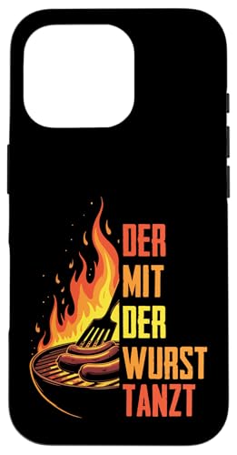 Grillen Der mit der Wurst tanzt BBQ Vatertag Mann Hülle für iPhone 16 Pro von Grillen Papa Wurst BBQ Geschenk Vatertag