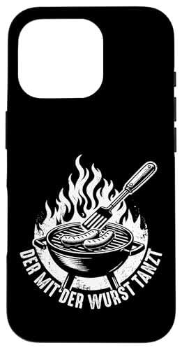 Grillen Der mit der Wurst tanzt BBQ Vatertag Mann Hülle für iPhone 16 Pro Grillen Der mit der Wurst tanzt BBQ Vatertag Mann Hülle für iPhone 16 Pro von Grillen Papa Wurst BBQ Geschenk Vatertag