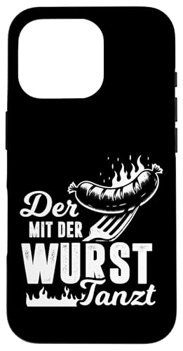 Grillen Der mit der Wurst tanzt BBQ Vatertag Mann Hülle für iPhone 16 Pro Grillen Der mit der Wurst tanzt BBQ Vatertag Mann Hülle für iPhone 16 Pro von Grillen Papa Wurst BBQ Geschenk Vatertag
