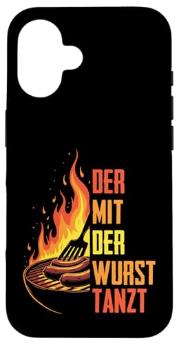 Grillen Der mit der Wurst tanzt BBQ Vatertag Mann Hülle für iPhone 16 von Grillen Papa Wurst BBQ Geschenk Vatertag