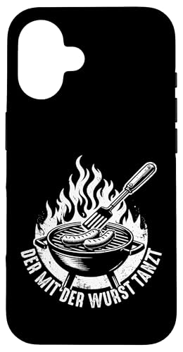 Grillen Der mit der Wurst tanzt BBQ Vatertag Mann Hülle für iPhone 16 von Grillen Papa Wurst BBQ Geschenk Vatertag