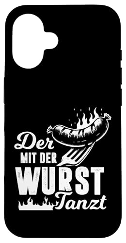 Grillen Der mit der Wurst tanzt BBQ Vatertag Mann Hülle für iPhone 16 von Grillen Papa Wurst BBQ Geschenk Vatertag