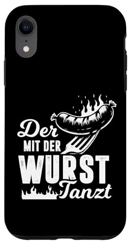 Grillen Der mit der Wurst tanzt BBQ Vatertag Mann Hülle für iPhone XR Grillen Der mit der Wurst tanzt BBQ Vatertag Mann Hülle für iPhone XR von Grillen Papa Wurst BBQ Geschenk Vatertag