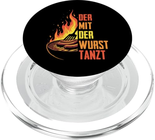 Grillen Der mit der Wurst tanzt BBQ Vatertag Mann PopSockets PopGrip für MagSafe Grillen Der mit der Wurst tanzt BBQ Vatertag Mann PopSockets PopGrip für MagSafe von Grillen Papa Wurst BBQ Geschenk Vatertag