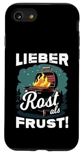 Grillen Lieber Rost als Frust Männer Vatertag Spruch Papa Hülle für iPhone SE (2020) / 7 / 8 von Grillen Rost statt Frust Papa Geschenk Vatertag