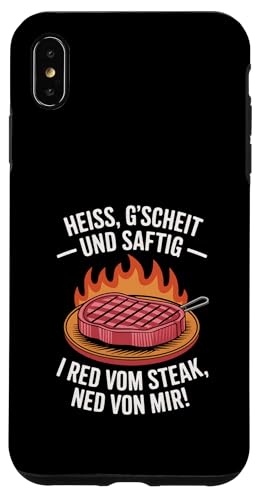 Heiß gscheit und saftig Grillen Humor Dialekt Hülle für iPhone XS Max Heiß gscheit und saftig Grillen Humor Dialekt Hülle für iPhone XS Max von Grillen Steak Spruch Dialekt Österreich Humor