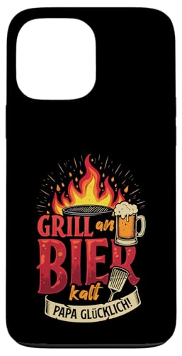 Grill An Bier Kalt Papa Glücklich Vatertag BBQ Grillen Hülle für iPhone 13 Pro Max von Grillen Vatertag Grillmeister BBQ Papa Geschenk