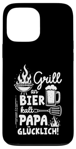 Grill An Bier Kalt Papa Glücklich Vatertag BBQ Grillen Hülle für iPhone 13 Pro Max von Grillen Vatertag Grillmeister BBQ Papa Geschenk