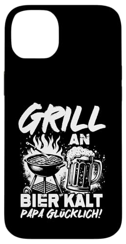 Grill An Bier Kalt Papa Glücklich Vatertag BBQ Grillen Hülle für iPhone 14 Plus von Grillen Vatertag Grillmeister BBQ Papa Geschenk