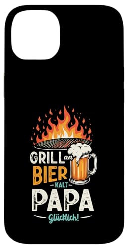 Grill An Bier Kalt Papa Glücklich Vatertag BBQ Grillen Hülle für iPhone 14 Plus von Grillen Vatertag Grillmeister BBQ Papa Geschenk