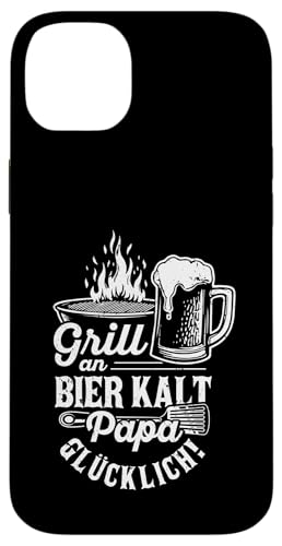 Grill An Bier Kalt Papa Glücklich Vatertag BBQ Grillen Hülle für iPhone 14 Plus von Grillen Vatertag Grillmeister BBQ Papa Geschenk