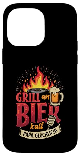 Grill An Bier Kalt Papa Glücklich Vatertag BBQ Grillen Hülle für iPhone 14 Pro Max von Grillen Vatertag Grillmeister BBQ Papa Geschenk
