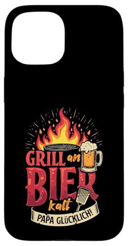 Grill An Bier Kalt Papa Glücklich Vatertag BBQ Grillen Hülle für iPhone 15 Grill An Bier Kalt Papa Glücklich Vatertag BBQ Grillen Hülle für iPhone 15 von Grillen Vatertag Grillmeister BBQ Papa Geschenk