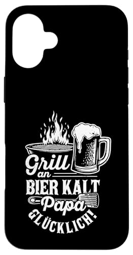 Grill An Bier Kalt Papa Glücklich Vatertag BBQ Grillen Hülle für iPhone 16 Plus Grill An Bier Kalt Papa Glücklich Vatertag BBQ Grillen Hülle für iPhone 16 Plus von Grillen Vatertag Grillmeister BBQ Papa Geschenk