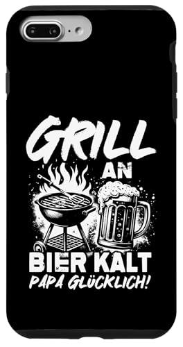 Grill An Bier Kalt Papa Glücklich Vatertag BBQ Grillen Hülle für iPhone 7 Plus/8 Plus von Grillen Vatertag Grillmeister BBQ Papa Geschenk