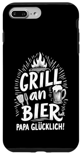 Grill An Bier Kalt Papa Glücklich Vatertag BBQ Grillen Hülle für iPhone 7 Plus/8 Plus von Grillen Vatertag Grillmeister BBQ Papa Geschenk