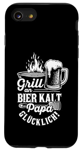 Grill An Bier Kalt Papa Glücklich Vatertag BBQ Grillen Hülle für iPhone SE (2020) / 7 / 8 von Grillen Vatertag Grillmeister BBQ Papa Geschenk