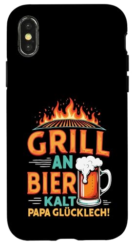 Grill An Bier Kalt Papa Glücklich Vatertag BBQ Grillen Hülle für iPhone X/XS Grill An Bier Kalt Papa Glücklich Vatertag BBQ Grillen Hülle für iPhone X/XS von Grillen Vatertag Grillmeister BBQ Papa Geschenk