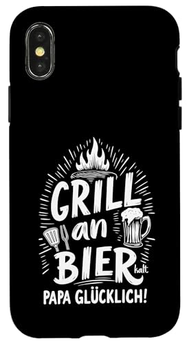 Grill An Bier Kalt Papa Glücklich Vatertag BBQ Grillen Hülle für iPhone X/XS Grill An Bier Kalt Papa Glücklich Vatertag BBQ Grillen Hülle für iPhone X/XS von Grillen Vatertag Grillmeister BBQ Papa Geschenk