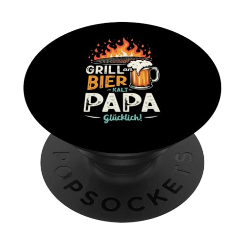 Grill An Bier Kalt Papa Glücklich Vatertag BBQ Grillen PopSockets Klebender PopGrip Grill An Bier Kalt Papa Glücklich Vatertag BBQ Grillen PopSockets Klebender PopGrip von Grillen Vatertag Grillmeister BBQ Papa Geschenk