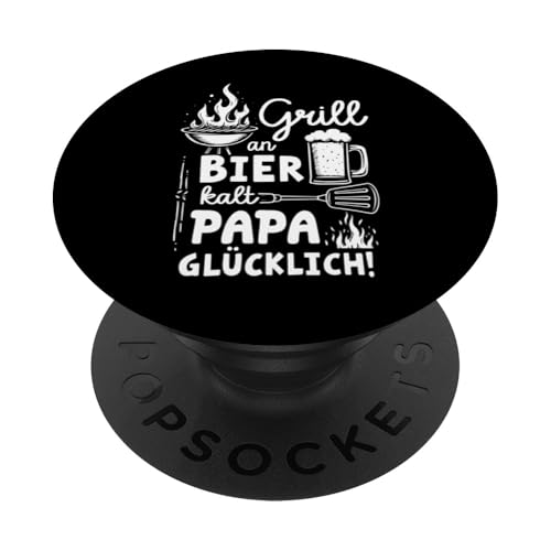 Grill An Bier Kalt Papa Glücklich Vatertag BBQ Grillen PopSockets Klebender PopGrip Grill An Bier Kalt Papa Glücklich Vatertag BBQ Grillen PopSockets Klebender PopGrip von Grillen Vatertag Grillmeister BBQ Papa Geschenk