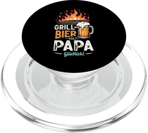 Grill An Bier Kalt Papa Glücklich Vatertag BBQ Grillen PopSockets PopGrip für MagSafe Grill An Bier Kalt Papa Glücklich Vatertag BBQ Grillen PopSockets PopGrip für MagSafe von Grillen Vatertag Grillmeister BBQ Papa Geschenk