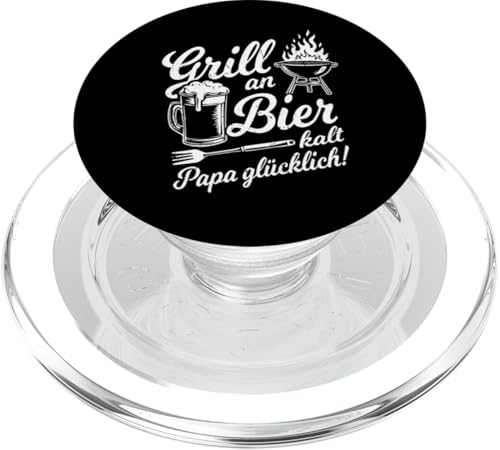 Grill An Bier Kalt Papa Glücklich Vatertag BBQ Grillen PopSockets PopGrip für MagSafe Grill An Bier Kalt Papa Glücklich Vatertag BBQ Grillen PopSockets PopGrip für MagSafe von Grillen Vatertag Grillmeister BBQ Papa Geschenk