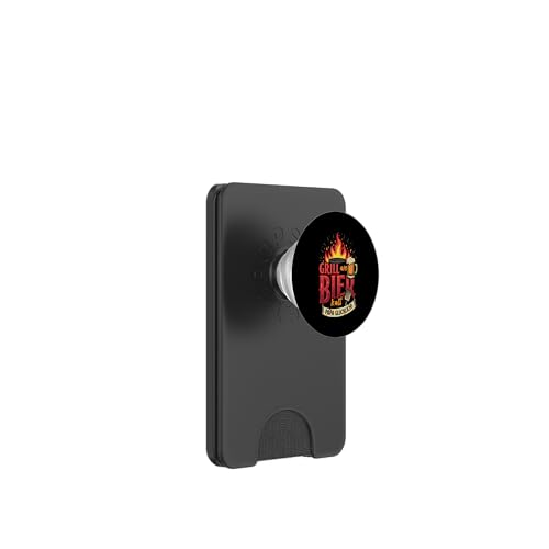 Grill An Bier Kalt Papa Glücklich Vatertag BBQ Grillen PopSockets PopWallet für MagSafe von Grillen Vatertag Grillmeister BBQ Papa Geschenk