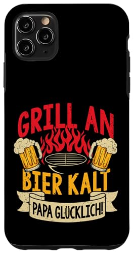 Grillen An Bier Kalt Papa Glücklich Vatertag BBQ Grillem Hülle für iPhone 11 Pro Max von Grillen Vatertag Grillmeister BBQ Papa Geschenk