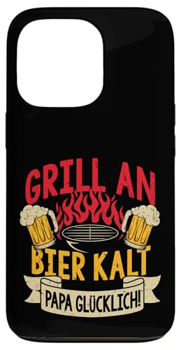 Grillen An Bier Kalt Papa Glücklich Vatertag BBQ Grillem Hülle für iPhone 13 Pro von Grillen Vatertag Grillmeister BBQ Papa Geschenk