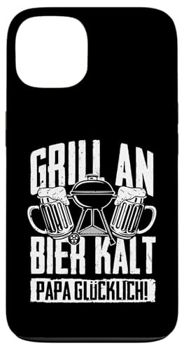 Grillen An Bier Kalt Papa Glücklich Vatertag BBQ Grillem Hülle für iPhone 13 von Grillen Vatertag Grillmeister BBQ Papa Geschenk