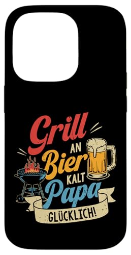 Grillen An Bier Kalt Papa Glücklich Vatertag BBQ Grillem Hülle für iPhone 14 Pro von Grillen Vatertag Grillmeister BBQ Papa Geschenk