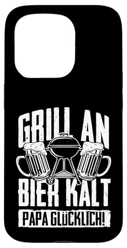 Grillen An Bier Kalt Papa Glücklich Vatertag BBQ Grillem Hülle für iPhone 15 Pro von Grillen Vatertag Grillmeister BBQ Papa Geschenk