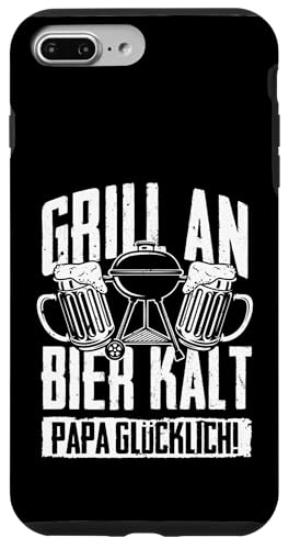 Grillen An Bier Kalt Papa Glücklich Vatertag BBQ Grillem Hülle für iPhone 7 Plus/8 Plus von Grillen Vatertag Grillmeister BBQ Papa Geschenk